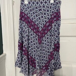 American Eagle Outfitters Asymmetrical Skirt in Blue and Purple